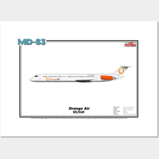 McDonnell Douglas MD-83 - Orange Air (Art Print) Posters and Art